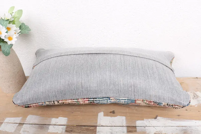 Throw Kilim Pillow, Aztec Pillow Case, Boho Pillow Sham Cover, Cushion Case, 8x16 Red Cushion Cover, Patio Cushion, Gift Pillow, Ethnic Pillow Case - 7