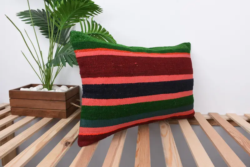 16x24 Red Pillow Case, Rustic Cushion, Living Room Throw Pillow, Pillow Cover, Vintage Kilim Pillow, Throw Kilim Pillow, Interior Designer Pillow - 4