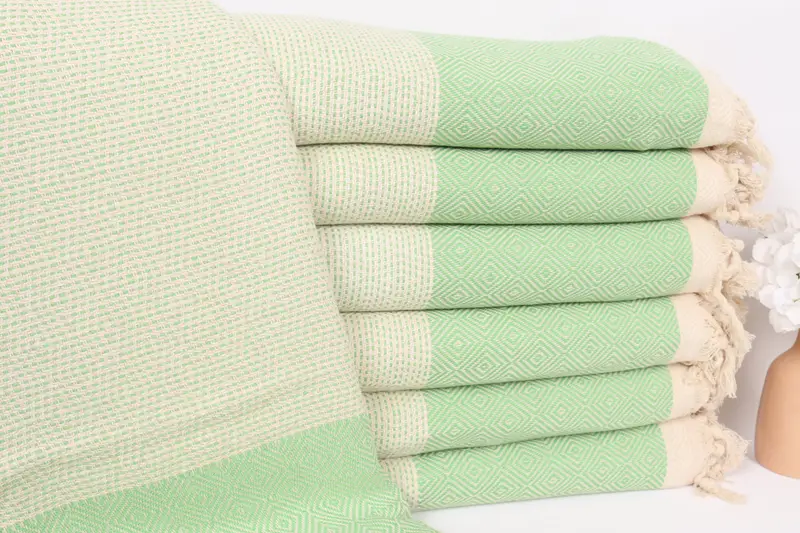 Turkish Blanket Queen, Decorative Blanket, Wedding Favors, 104x80 Cotton Diamond Towel, Turkish Beach Blanket, Monogram Blanket, Wedding For Favor - 1