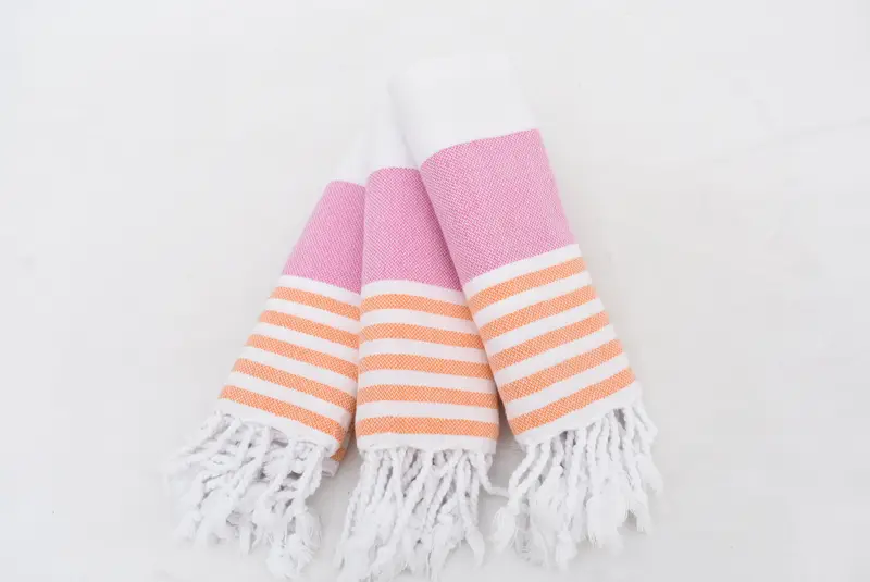 Bridal Shower Gift, Custom Hand Towel, 40x24 Cotton Striped Towel, Monogrammed Hand Towel, Travel Towel, Monogram Kitchen Towel, Custom Gifts - 3