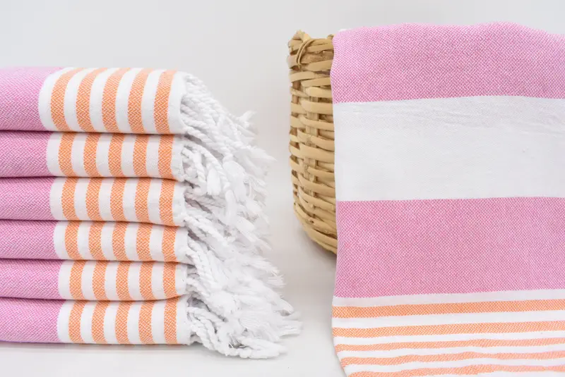 Bridal Shower Gift, Custom Hand Towel, 40x24 Cotton Striped Towel, Monogrammed Hand Towel, Travel Towel, Monogram Kitchen Towel, Custom Gifts - 1