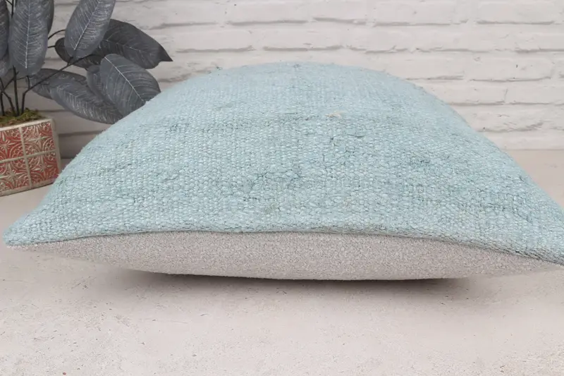 Handmade Kilim Cushion, 20x20 Gray Cushion, Vintage Kilim Throw Pillow, Garden Cushion, Kilim Cushion Sham, Cushion Case, Muted Pillow Case - 6