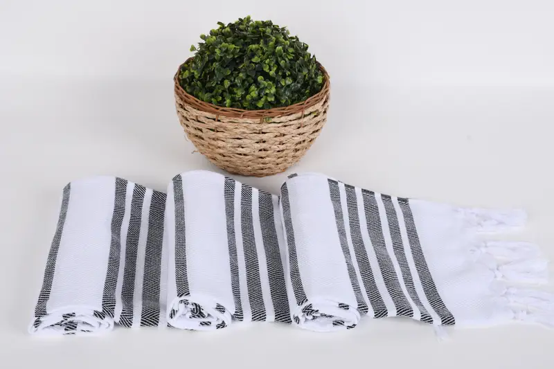 Organic Towel, 36x24 Cotton Herringbone Towel, Family Gift, Bridesmaid Gifts, Kitchen Towel, Wedding Anniversary Gift, Personalized Dish Towel - 8