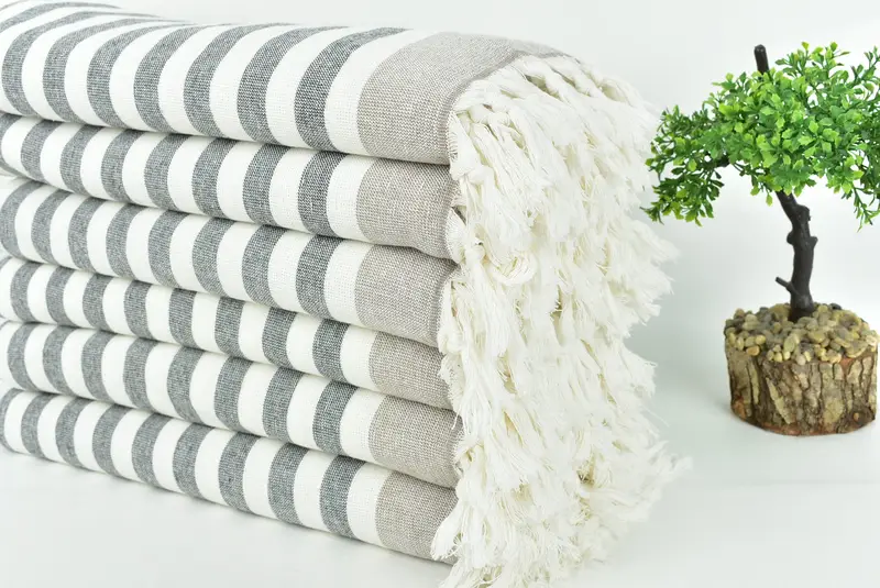Sand-resistant towel, Wedding Favors, Bachelorette Party Favor, 68x40 Cotton Striped Terry Towel, Cotton towel, Turkish Beach Towel Personalized - 3