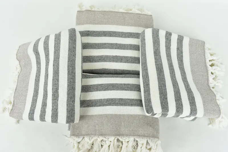 Sand-resistant towel, Wedding Favors, Bachelorette Party Favor, 68x40 Cotton Striped Terry Towel, Cotton towel, Turkish Beach Towel Personalized - 6