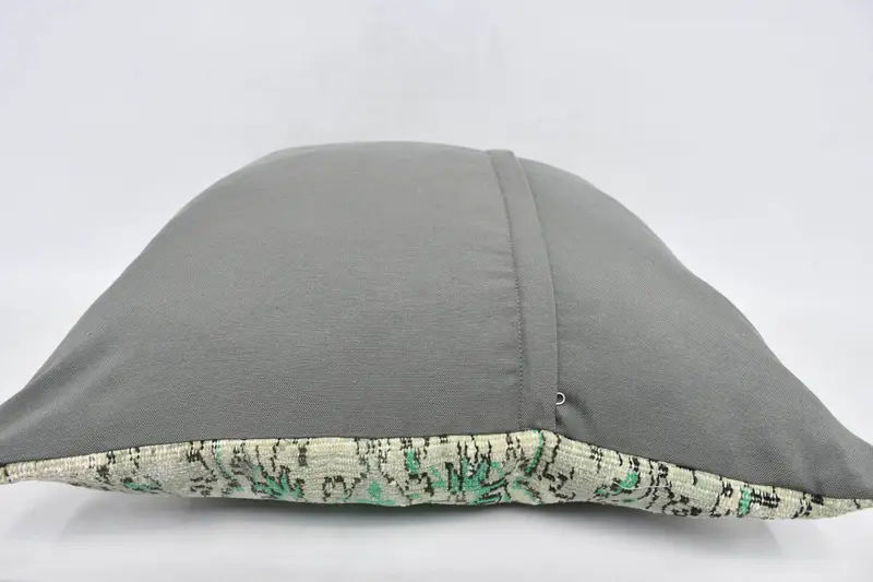 Interior Designer Pillow, Pattern Throw Cushion, Pillow Case, 28x28 Green Cushion Cover, Bright Pillow Cover, Kilim Cushion Sham, Throw Kilim Pillow - 5