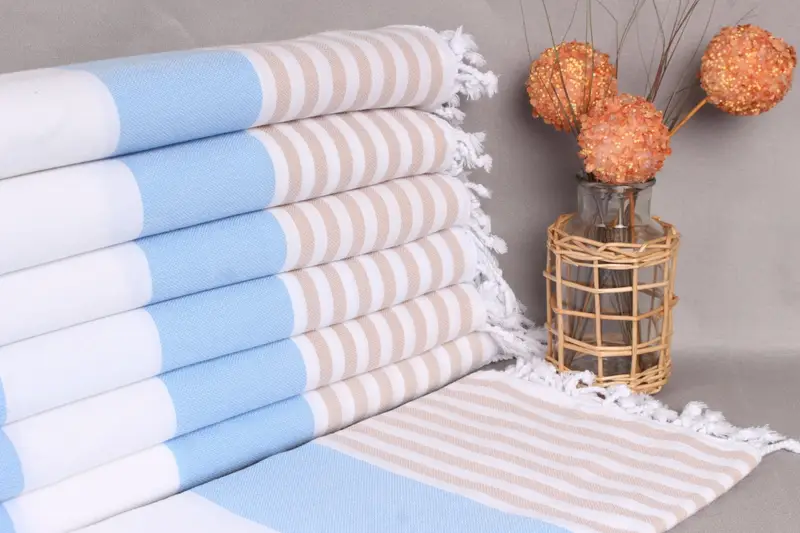 Absorbent towel, 70x40 Cotton Striped Towel, Bachelorette Party Favors Beach, Travel towel, Lightweight Turkish towel, Housewarming Gift - 1