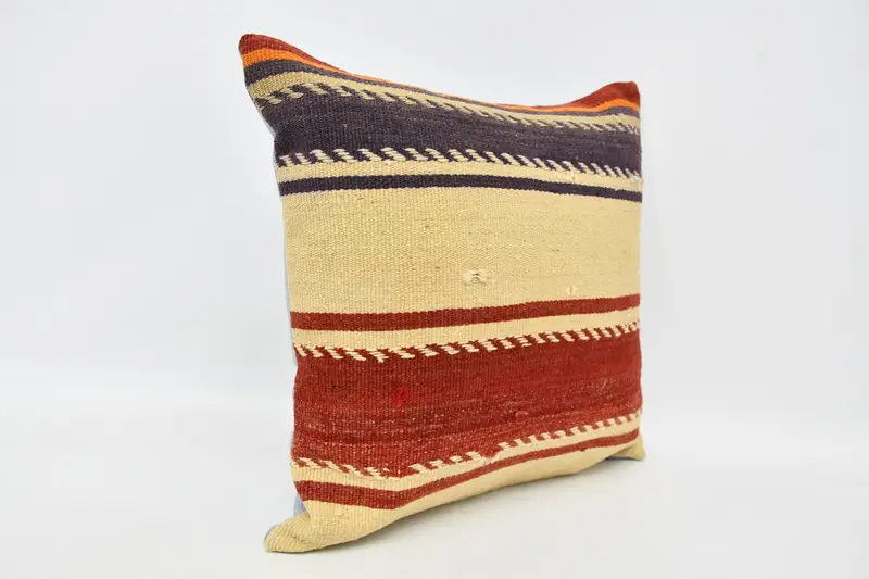 Nomadic Cushion, Boho Pillow, Vintage Pillow, Garden Cushion Cover, Interior Designer Pillow, 20x20 Beige Pillow Cover, Cushion - 3