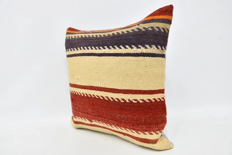 Nomadic Cushion, Boho Pillow, Vintage Pillow, Garden Cushion Cover, Interior Designer Pillow, 20x20 Beige Pillow Cover, Cushion - 4