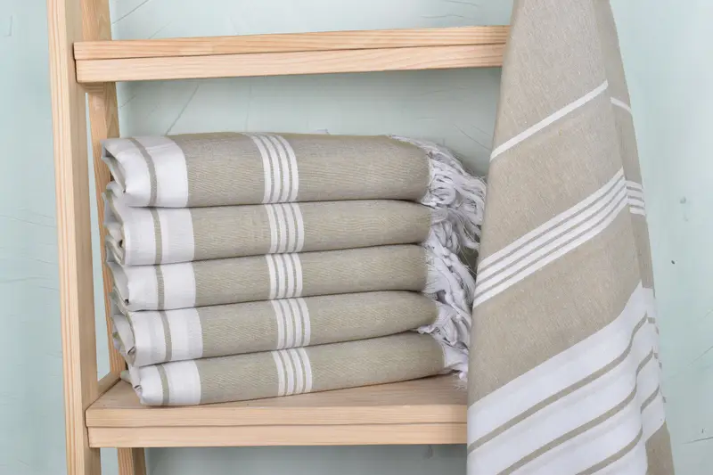 Unique Wedding Gift, Grandma Gift, Housewarming Gift, Towel With Name, Monogrammed Beach Towel, 68x36 Cotton Striped Towel, Quick-dry peshtemal - 2