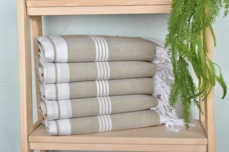 Unique Wedding Gift, Grandma Gift, Housewarming Gift, Towel With Name, Monogrammed Beach Towel, 68x36 Cotton Striped Towel, Quick-dry peshtemal - 1