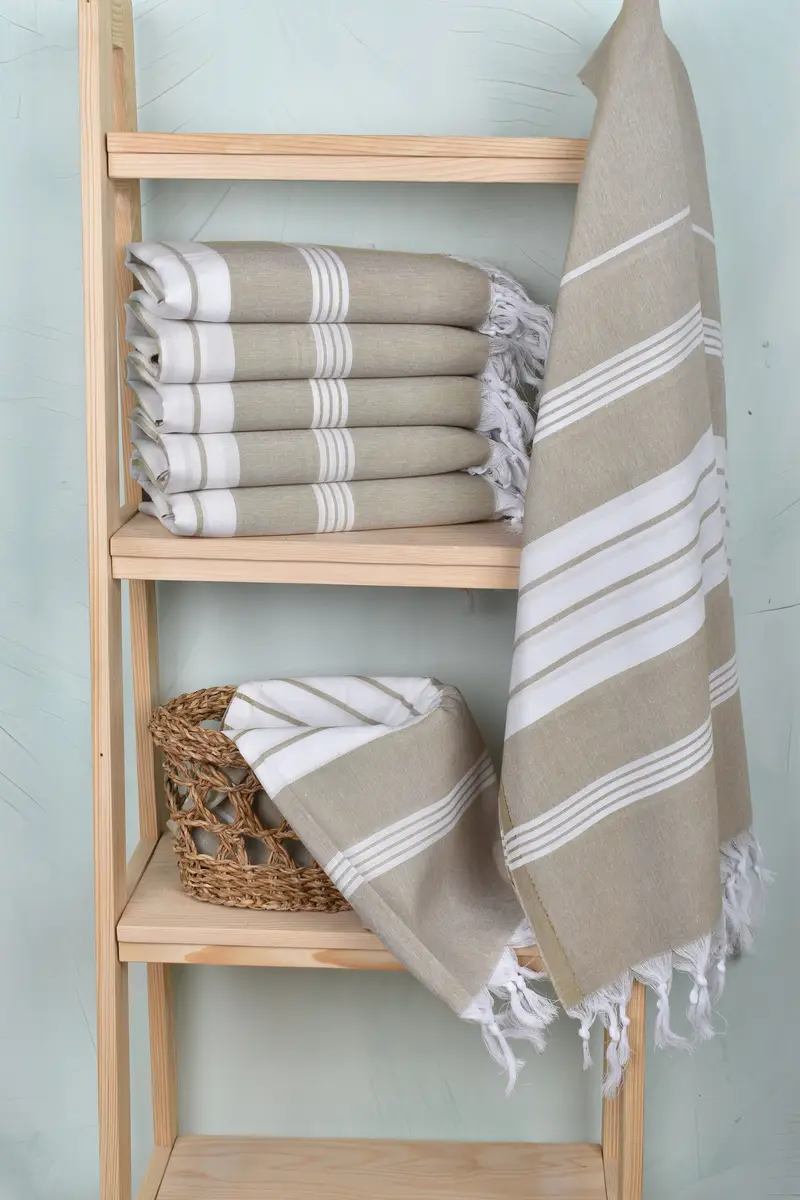 Unique Wedding Gift, Grandma Gift, Housewarming Gift, Towel With Name, Monogrammed Beach Towel, 68x36 Cotton Striped Towel, Quick-dry peshtemal - 3