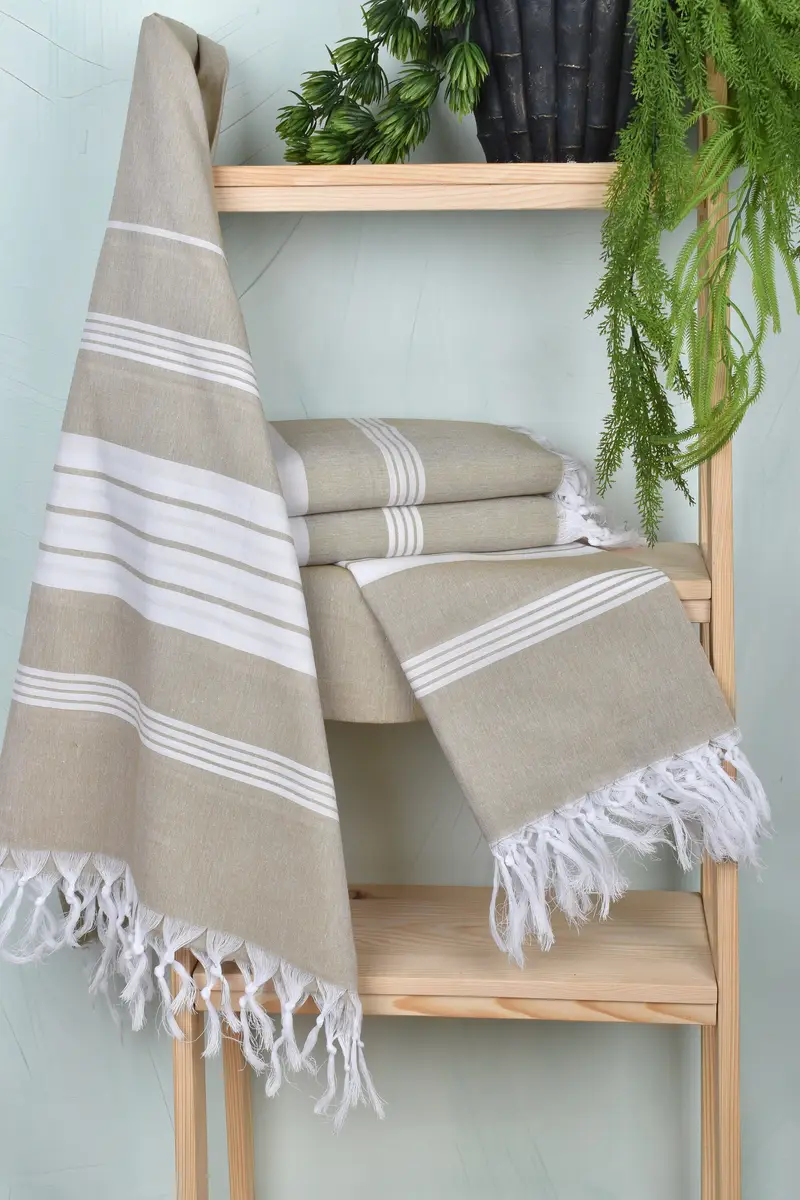 Unique Wedding Gift, Grandma Gift, Housewarming Gift, Towel With Name, Monogrammed Beach Towel, 68x36 Cotton Striped Towel, Quick-dry peshtemal - 6