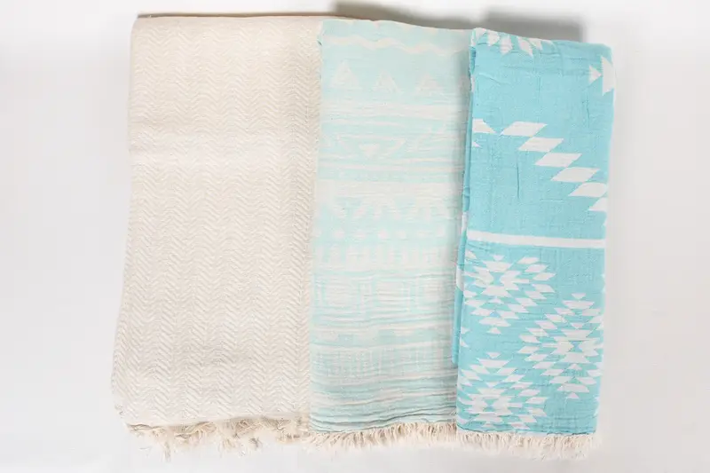 80x60 Cotton Set of 5 Towel, Turkish Blanket, Extra Large Tablecloth, Wedding Favors, Personalized Gift For Her, Woven Blanket, Shower Curtain - 8