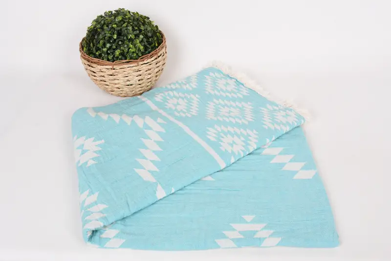 80x60 Cotton Set of 5 Towel, Turkish Blanket, Extra Large Tablecloth, Wedding Favors, Personalized Gift For Her, Woven Blanket, Shower Curtain - 5