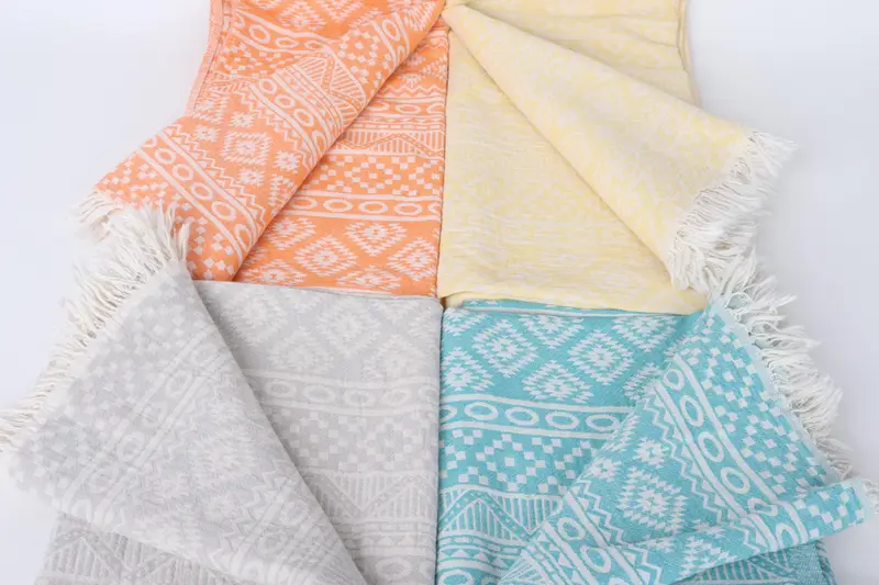 68x36 Cotton Geometric Towel, Bachelorette Party Decorations, Travel towel, Bridal Shower Favors, Turkish Towel Personalized, Welcome Wedding Gift - 6