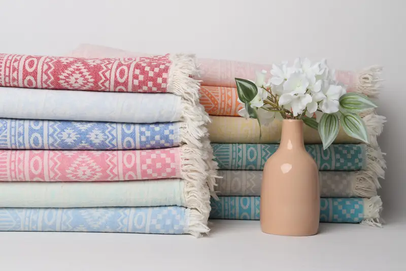68x36 Cotton Geometric Towel, Bachelorette Party Decorations, Travel towel, Bridal Shower Favors, Turkish Towel Personalized, Welcome Wedding Gift - 2