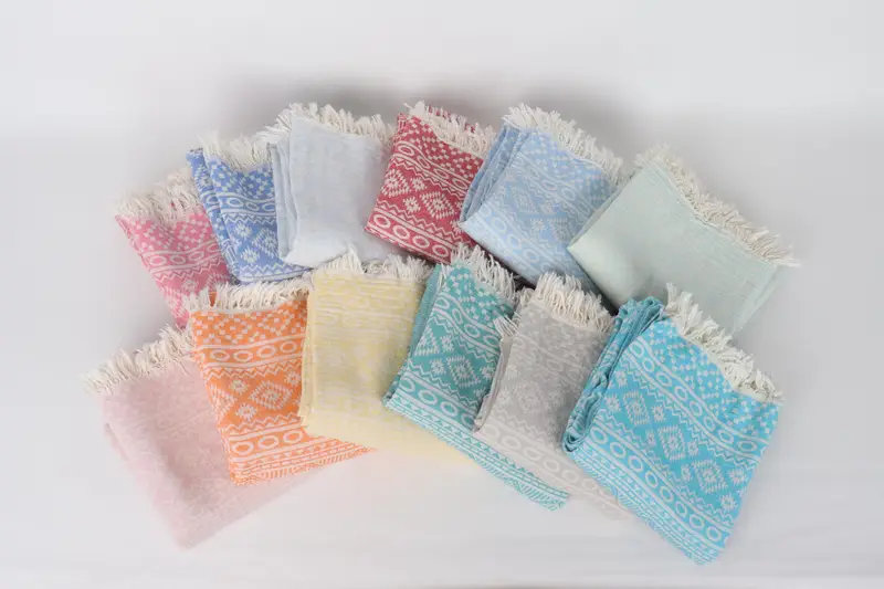 68x36 Cotton Geometric Towel, Bachelorette Party Decorations, Travel towel, Bridal Shower Favors, Turkish Towel Personalized, Welcome Wedding Gift - 4
