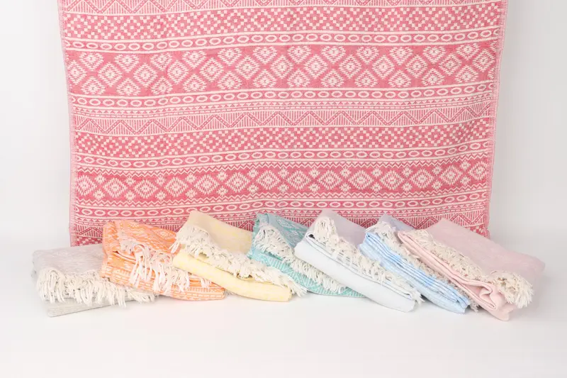 68x36 Cotton Geometric Towel, Bachelorette Party Decorations, Travel towel, Bridal Shower Favors, Turkish Towel Personalized, Welcome Wedding Gift - 7