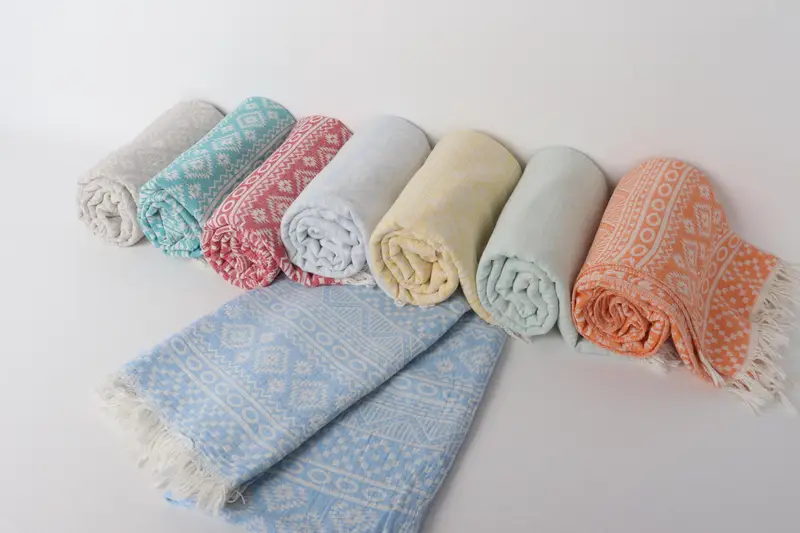 68x36 Cotton Geometric Towel, Bachelorette Party Decorations, Travel towel, Bridal Shower Favors, Turkish Towel Personalized, Welcome Wedding Gift - 5