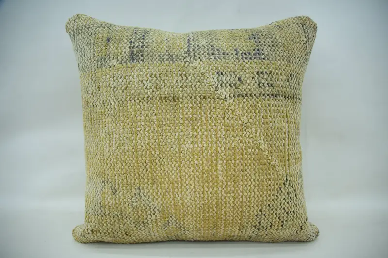 Turkish Pillow, Aztec Pillow Cover, Vintage Kilim Pillow, Pillow Cover, Pattern Throw Cushion Cover, 20x20 Beige Cushion Cover, Turkish Kilim Pillow - 4