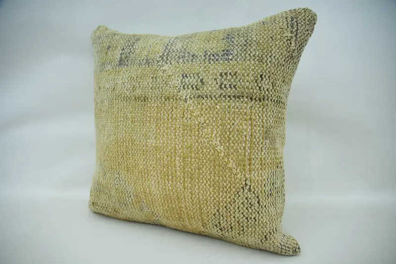 Turkish Pillow, Aztec Pillow Cover, Vintage Kilim Pillow, Pillow Cover, Pattern Throw Cushion Cover, 20x20 Beige Cushion Cover, Turkish Kilim Pillow - 3