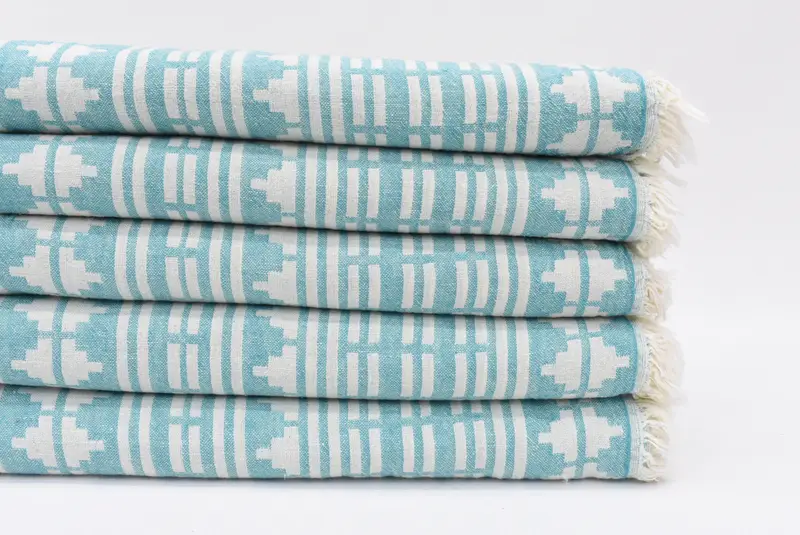 70x40 Linen Kilim Design Towel, Spa Towel, Bachelorette Party Gifts Bridesmaids, Monogrammed Beach Towel, Wedding Gift, Gift For Coworker - 1