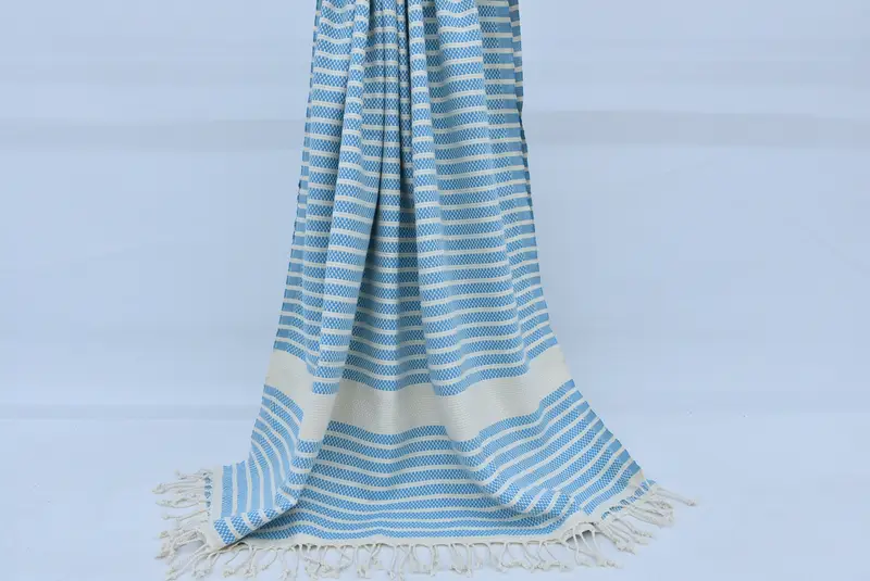 Luxury Beach Towel, Fouta towel, Turkish Towel Monogram, 70x40 Cotton Striped Towel, Gift For Her, Personalized Gift For Him, Monogram Turkish Towel - 8