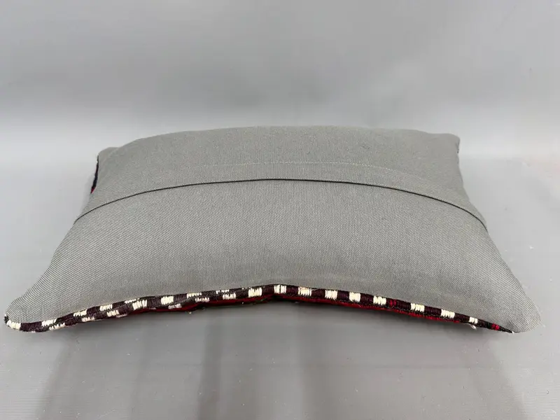 Boho Pillow Sham Cover, Gift Pillow, Decorative Pillow Cover, Home Decor Pillow, Pillow, 12x20 Red Pillow Cover, Wool Kilim Pillow Pillow Case - 7