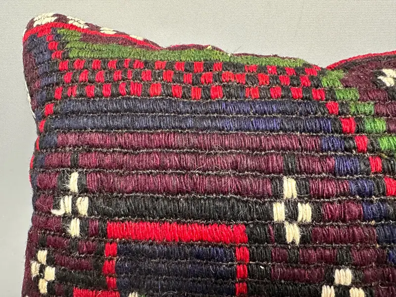 Boho Pillow Sham Cover, Gift Pillow, Decorative Pillow Cover, Home Decor Pillow, Pillow, 12x20 Red Pillow Cover, Wool Kilim Pillow Pillow Case - 5