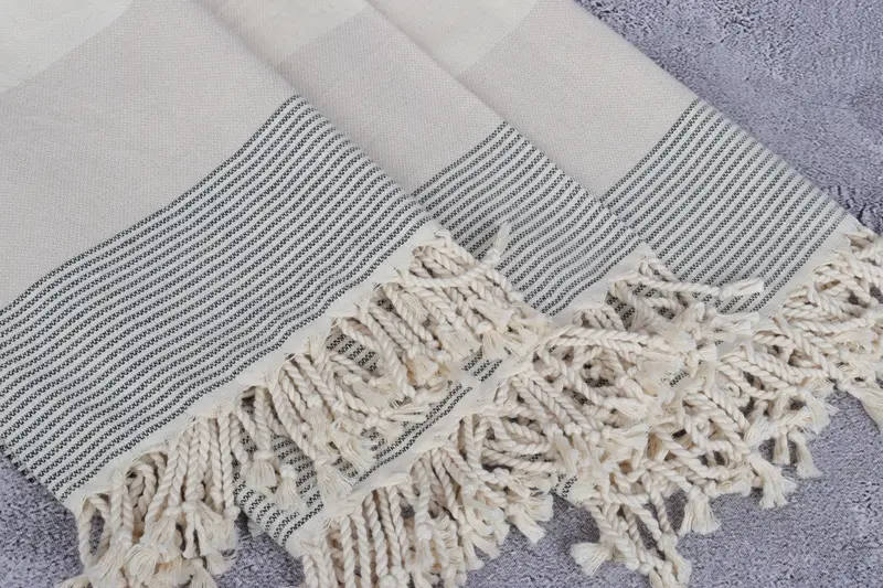 Gym Towel, Boyfriend Christmas Gift, Summer Gift, Fringed Turkish towel for poolside, Beach Size Towel, Monogram Beach Towel, Personalized Gift - 5