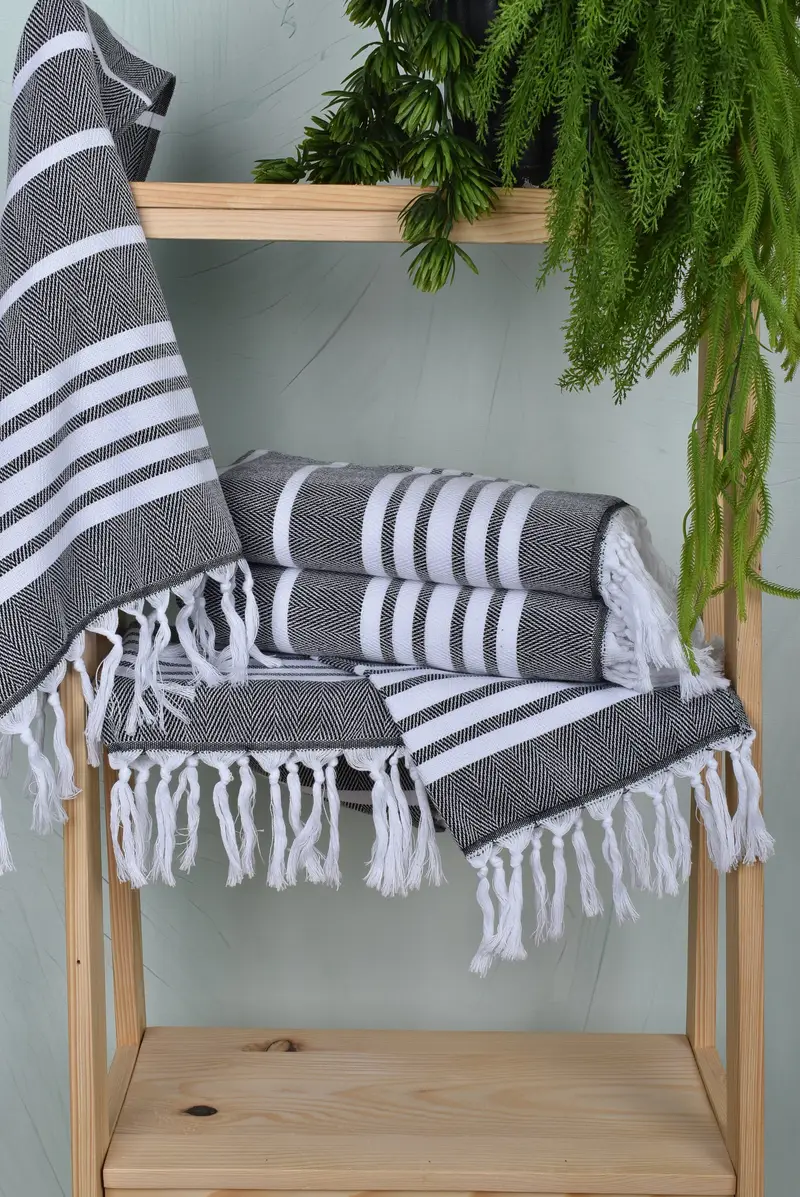 40x20 Cotton Zig zag Towel, Wedding Favors, Monogrammed Hand Towel, Custom Hand Towel, Bulk Order Towel, Personalized Wedding Gift For Couple - 6