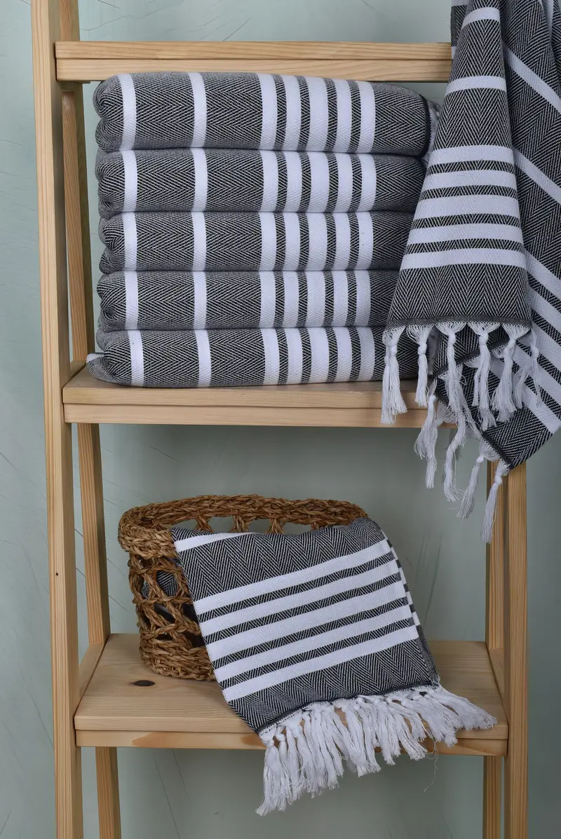 40x20 Cotton Zig zag Towel, Wedding Favors, Monogrammed Hand Towel, Custom Hand Towel, Bulk Order Towel, Personalized Wedding Gift For Couple - 3