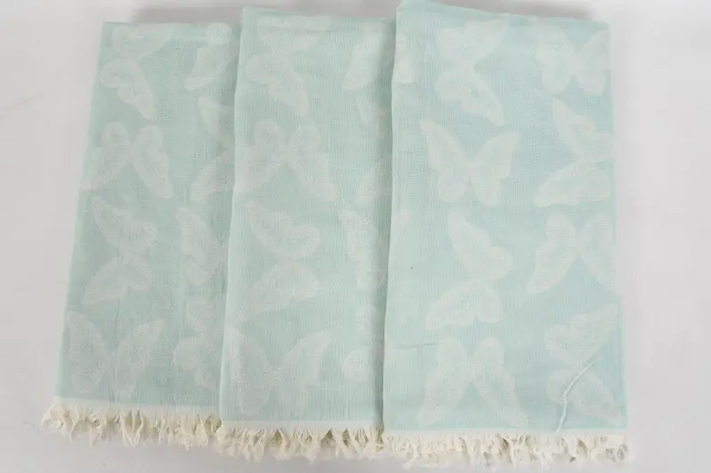 Peshtemal Towel, Merry Christmas Gifts, Thin towel, Bachelorette Beach Towel, Custom Turkish Towel, 68x36 Cotton Butterfly Pattern Towel, Soft towel - 4