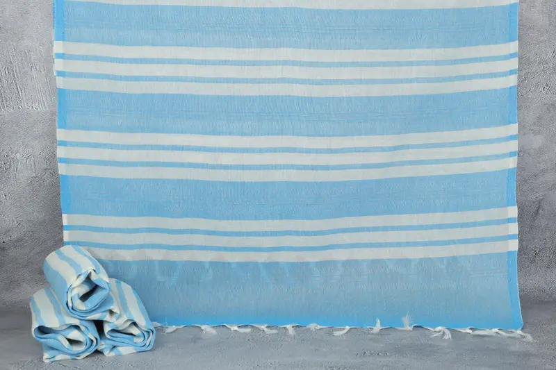 Organic Cotton Towel, Yoga Towel, 68x40 Cotton Striped Towel, Quick-dry peshtemal, Boyfriend Christmas Gift, Home Decor Gifts, Gym Towel, Soft towel - 4
