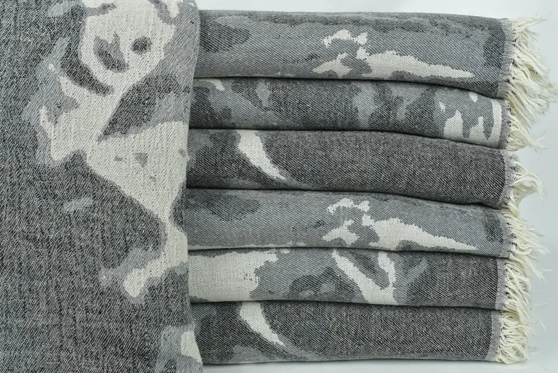 Bachelorette Party Favors, Christmas Gift, Customized Turkish Blanket, Woven Blanket, Throw Blanket, 96x80 Cotton Cat Design Towel, Turkish Bedcover - 3