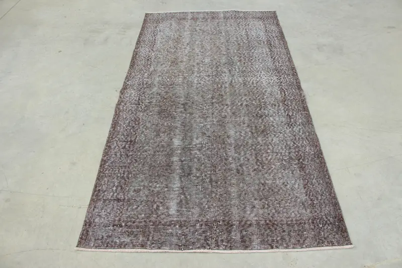3,6x6,7 ft Teppich, türkischer Vintage Teppich, grauer marokkanischer Wollteppich - 1