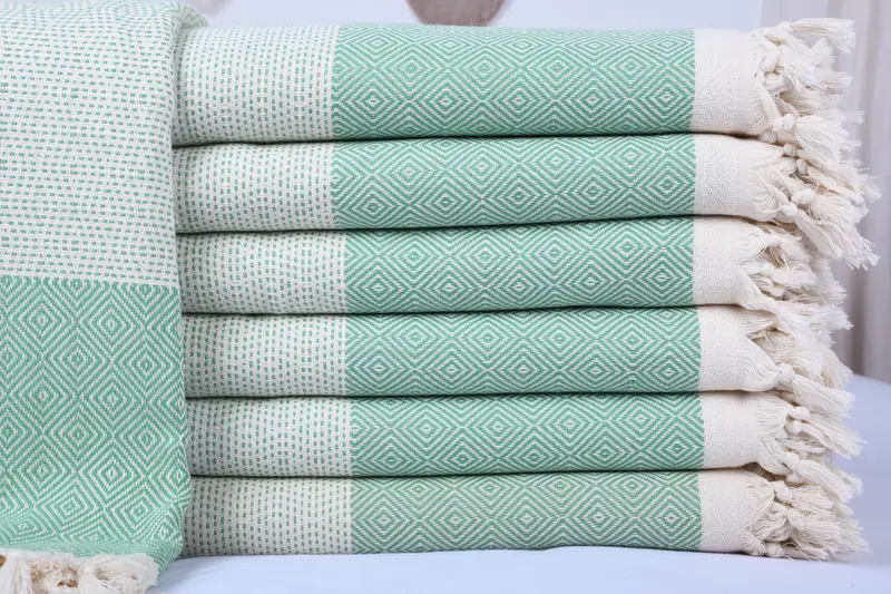 Bedspread Quenn, First Wedding Anniversary Gift, Bridesmaid Gifts, 104x80 Cotton Diamond Towel, Personalized Gifts, Turkish Bedcover, Bedspread - 1