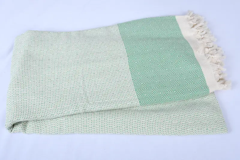 Bedspread Quenn, First Wedding Anniversary Gift, Bridesmaid Gifts, 104x80 Cotton Diamond Towel, Personalized Gifts, Turkish Bedcover, Bedspread - 5