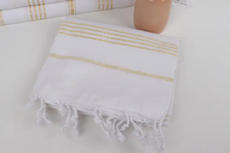 Absorbent towel, Handwoven Turkish Towel, Embroidery Towel, Unique Gift, Spa Towel, 70x40 Cotton Striped Towel, Turkish hand towel, Organic towel - 5