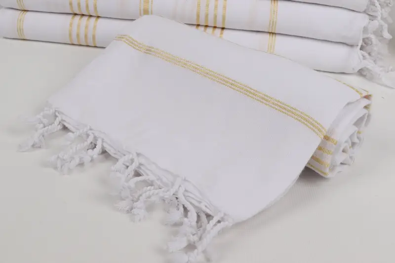 Absorbent towel, Handwoven Turkish Towel, Embroidery Towel, Unique Gift, Spa Towel, 70x40 Cotton Striped Towel, Turkish hand towel, Organic towel - 4