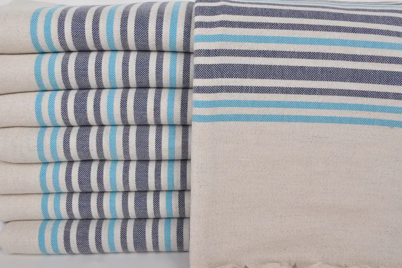 70x40 Linen Striped Towel, Bachelorette Beach Towel, Travel towel, Gym Towel, Beach Towel Bulk, Quick-Dry Beach Towel, Merry Christmas Gifts - 1