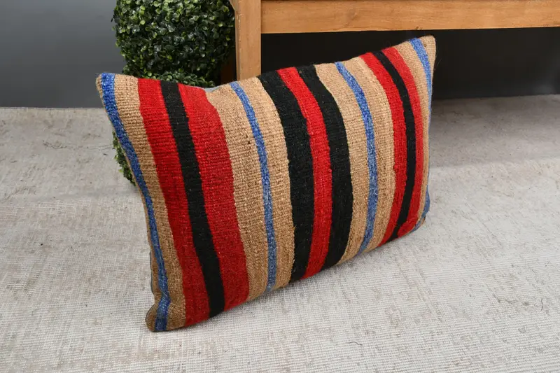 Turkish Pillow, Gift Pillow, 16x24 Yellow Pillow Case, Sofa Pillow Cover, Ethnic Pillow Cover Cushion Cover, Cushion Case, Kilim Cushion Sham - 7