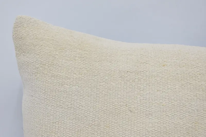 Boho Pillow Sham Cover, Neutral Pillow, Armchair Pillow Case, 16x36 White Pillow Sham, Vintage Pillow, Kilim Pillow Cover, Pillow Sham - 2