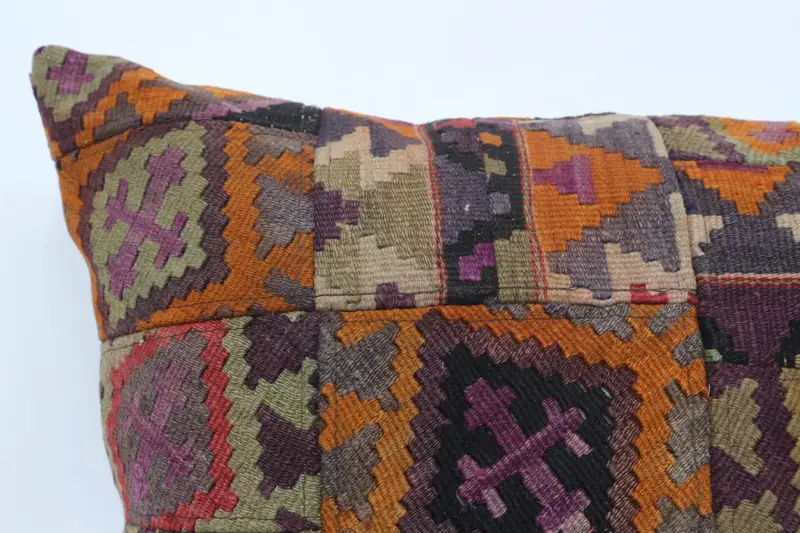 Turkish Pillow, Boho Pillow, Armchair Cushion Cover, 28x28 Orange Pillow Sham, Car Pillow Sham, Pillow for Sofa, Pillow, Bolster Cushion - 2