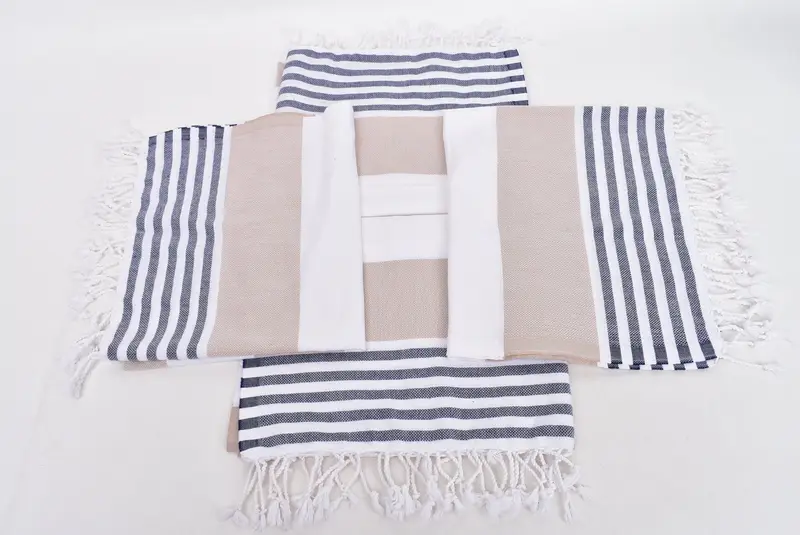 Bachelorette hediyeleri, 40x24 pamuklu çizgili havlu, kişiselleştirilmiş hediye, Türk çay havlu, kişiselleştirilmiş ev hediyesi düğünü, monogramlı el havlu - 6