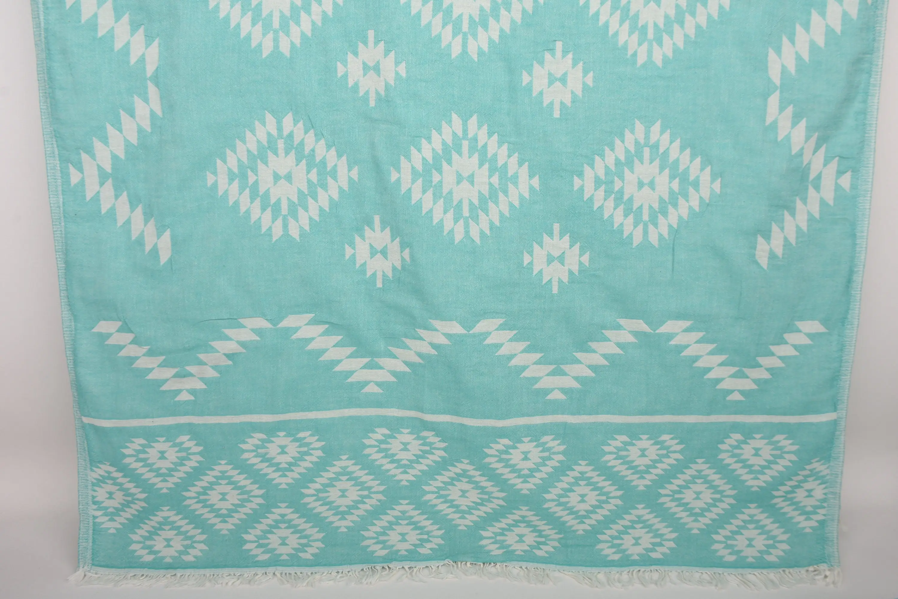 Bridal Shower Favor Beach Towel, Organic Cotton, Green, 70x36 Inches - 1