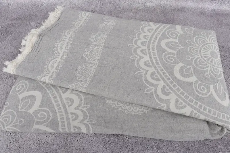 Throw Blanket Couch, Personalized Wedding Gift, Bridal Shower Gift, Best Wedding Gift, Custom Blanket, 88x80 Cotton Kilim Design Towel - 6