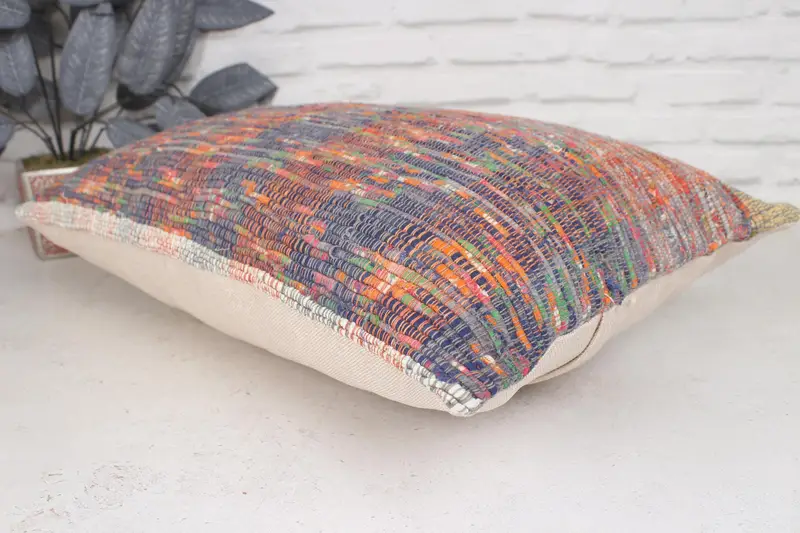 Pillow, Vintage Pillow, 16x24 Blue Pillow Sham, Accent Pillow Case, Ottoman Cushion, Chair Cushion Case, Interior Designer Pillow, Pillow for Couch - 6