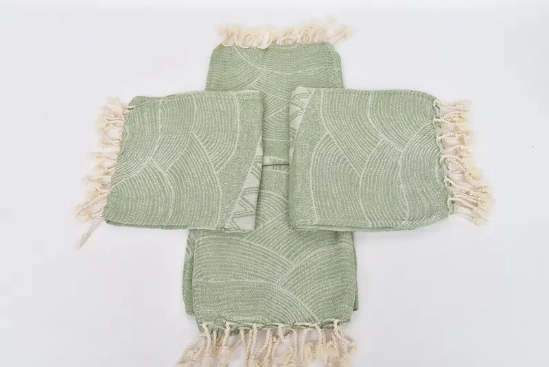 Monogram mutfak havlu, erkek arkadaş hediyesi, onun için hediye, monogramlı el havlu, aile hediyesi, 36x18 pamuklu çizgili tasarım havlu, monogram el havlu - 7